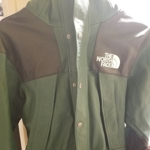 Supreme  north face leather jacket